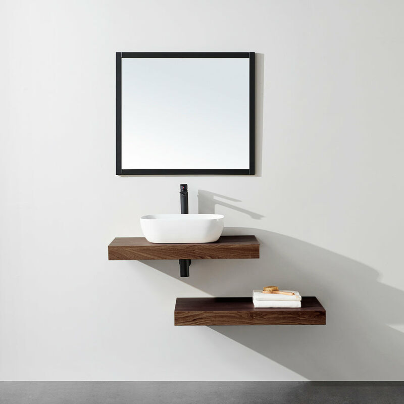 foto del prodotto stano. top per lavabo da appoggio top noce 80 x 46 cm