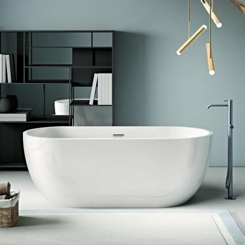 foto del prodotto stano. vasca freestanding ovale boston bianca 166 cm