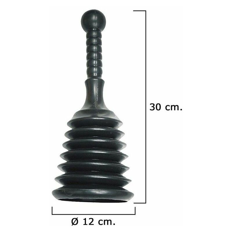 foto del prodotto stantuffo a soffietto in gomma 12 cm. altezza 30 cm.