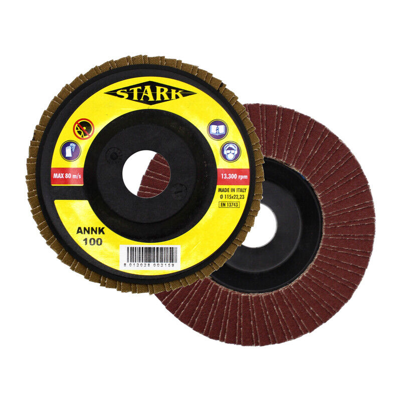 foto del prodotto stark disco abrasivo a lamelle mm.115x22 gr. 60. prezzo per 1 pezzo.