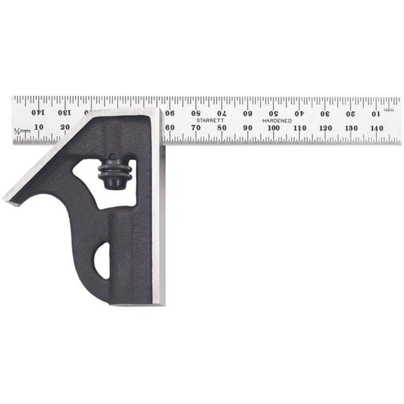 foto del prodotto starrett 10mh 150 squadra combinata con elemento angolare, 150mm taglia, metrica