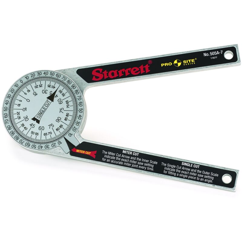 foto del prodotto starrett 505a 7 pro site rapportatore, in alluminio, 225 mm