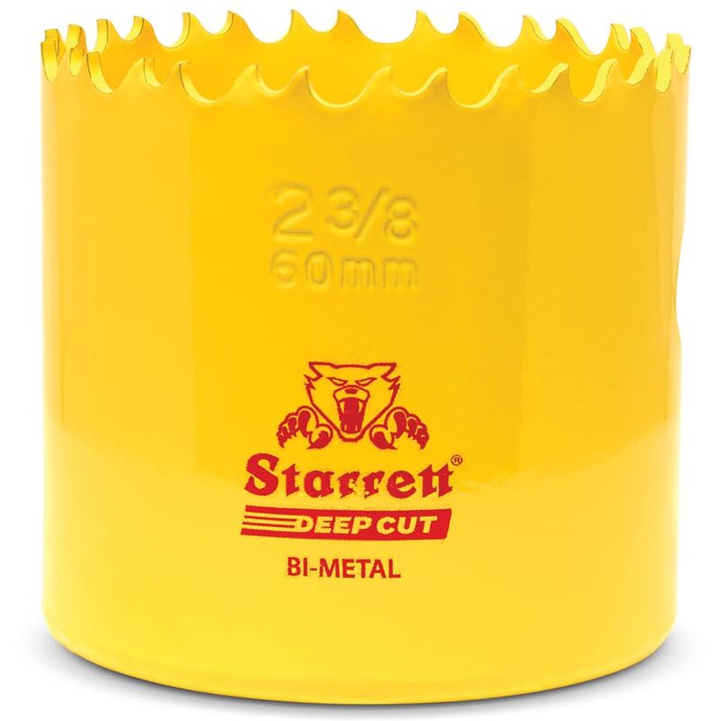 foto del prodotto starrett sega a tazza per taglio profondo, dch0238, bimetallica resistente, con denti extra in cobalto hss, per metalli, legno, ghisa, fibra di