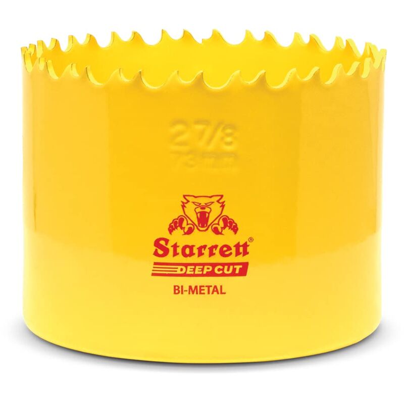 foto del prodotto starrett sega a tazza per taglio profondo, dch0278, bimetallica resistente, con denti extra in cobalto hss, per metalli, legno, ghisa, fibra di
