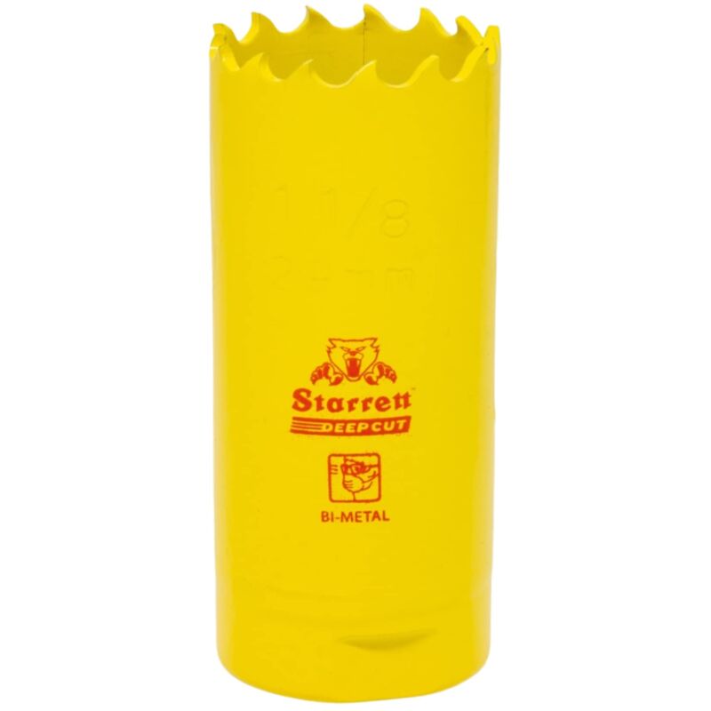 foto del prodotto starrett sega a tazza profonda, dch0118, bimetallica resistente, con denti extra in cobalto hss, per metalli, legno, ghisa, fibra di vetro, materie