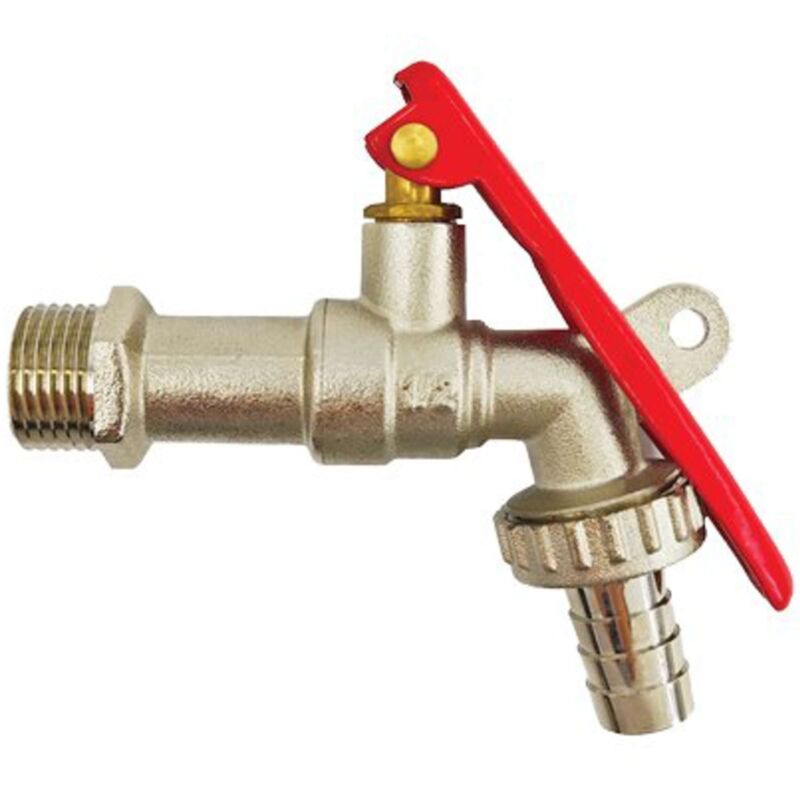 foto del prodotto stars rubinetto a sfera portalucchetto ottone nichelato 1 2x3 4 1 pezzo