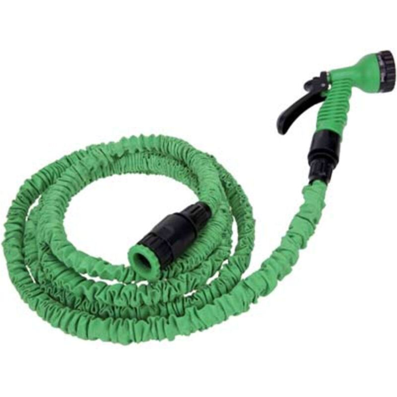 foto del prodotto stars tubo irrigazione estensibile in kit mt 5,0 15,0 raccordi idropistola 1 pezzo