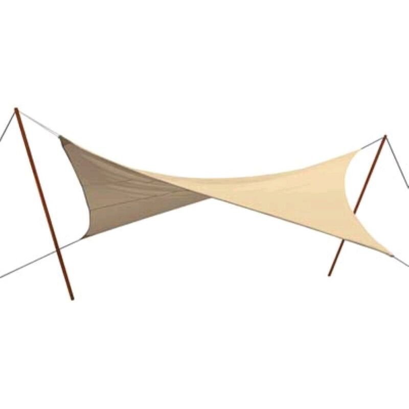 foto del prodotto stars vela ombreggiante triangolare rafia nylon ecru gr mq 180 mt 3,6x3,6x3,6 1 pz