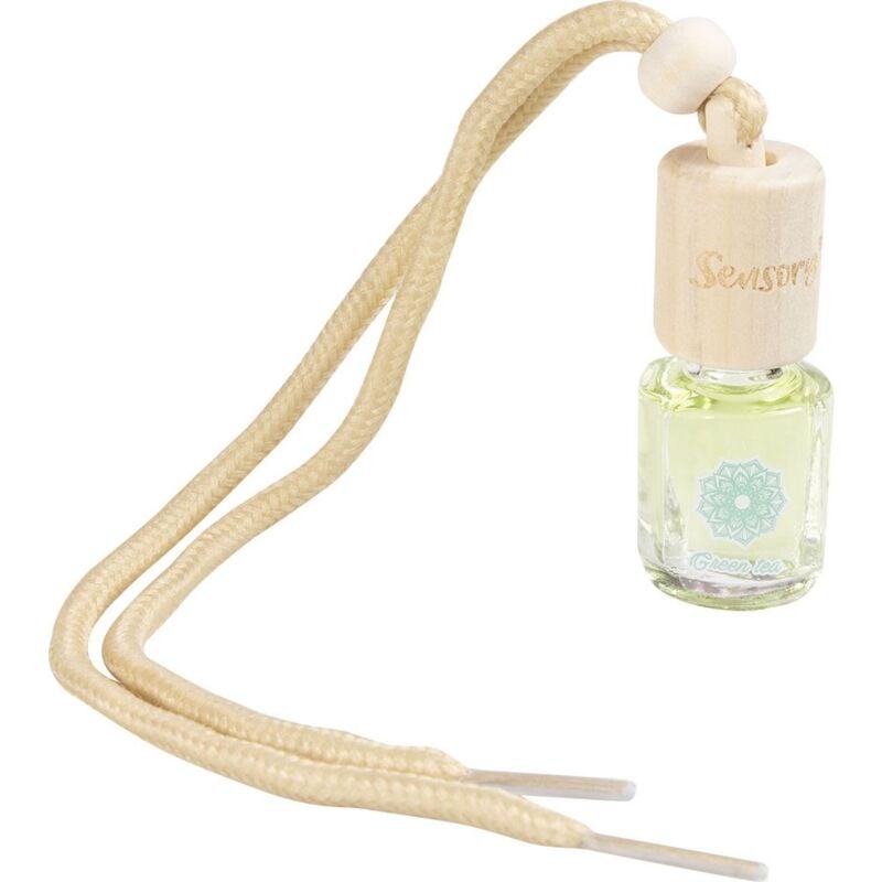 foto del prodotto start boccetta deodorante per auto sensory profumazione green tea da appendere a specchietto