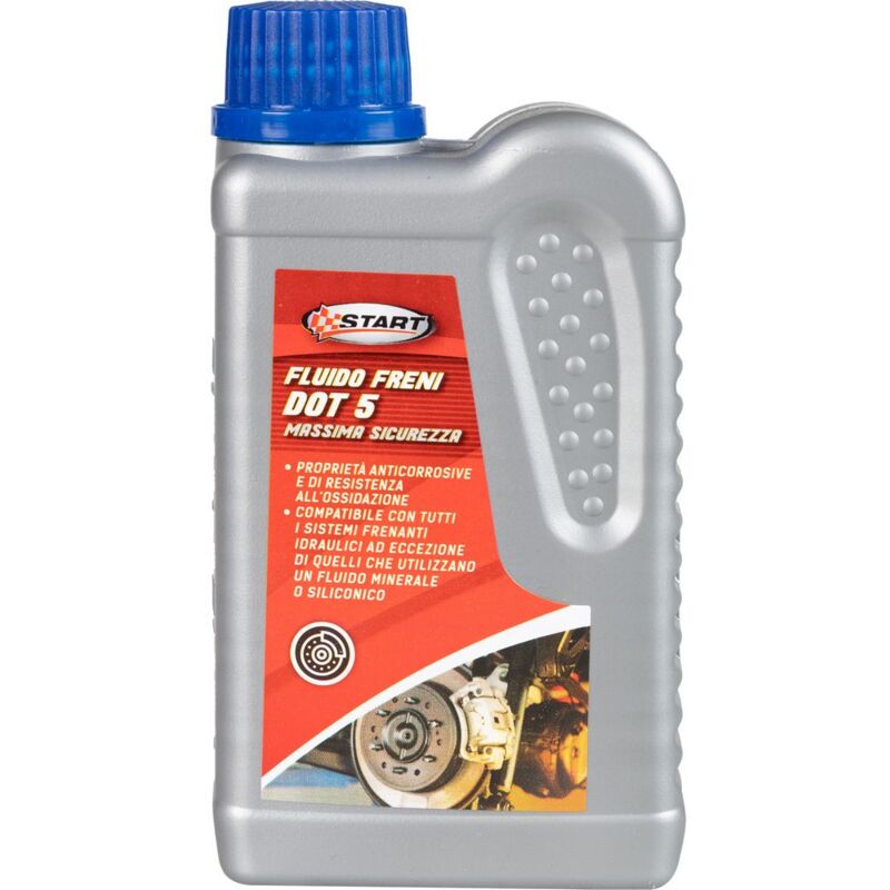 foto del prodotto start fluido freni auto dot 5 anticorrosivo, resistente all ossidazione contiene 250ml
