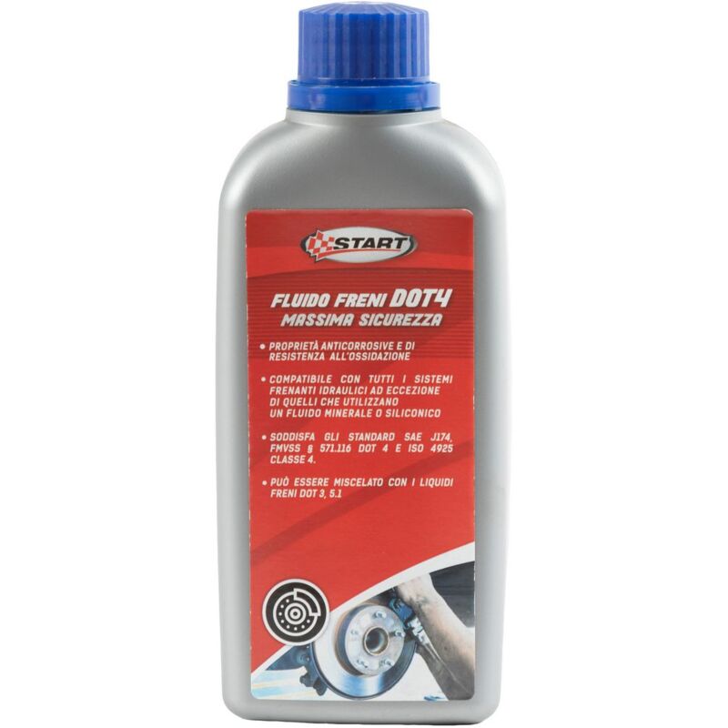 foto del prodotto start fluido per freni dot 4 250 ml per manutenzione ed emergenza auto, anticorrosivo e resistente all ossidazione.