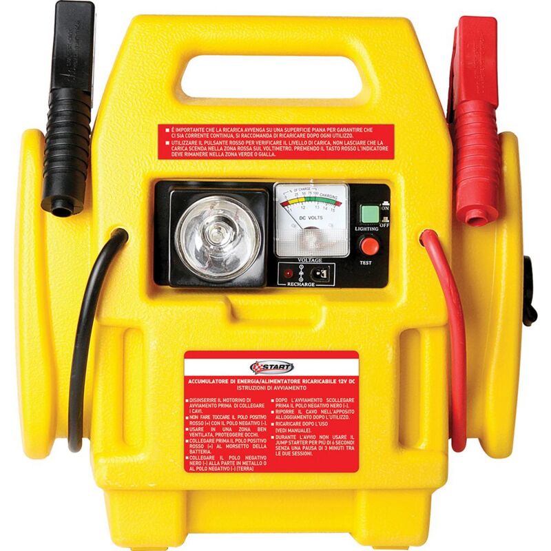 foto del prodotto start jump er con compressore 250 psi 12v potenza 300 ah avviatore batteria auto portatile di emergenza