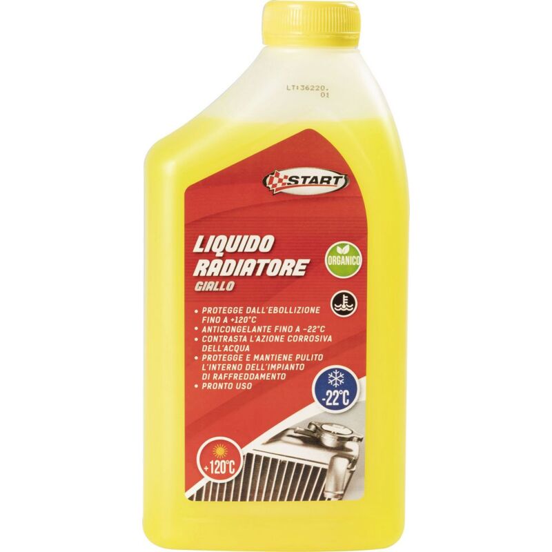 foto del prodotto start liquido radiatore giallo 1l 22 c per motori monoblocco in alluminio