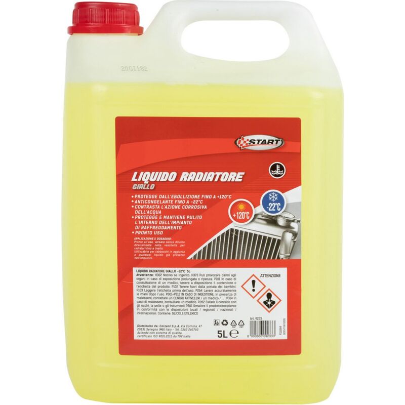 foto del prodotto start liquido radiatore giallo 5l 22 c per motori monoblocco in alluminio