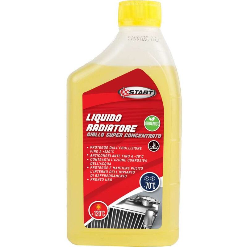 foto del prodotto start liquido radiatore giallo 70grc 1l per motpri monoblocco in alluminio