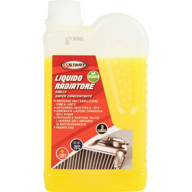 foto del prodotto start liquido radiatore giallo puro effetto anticongelante 70 c 500ml