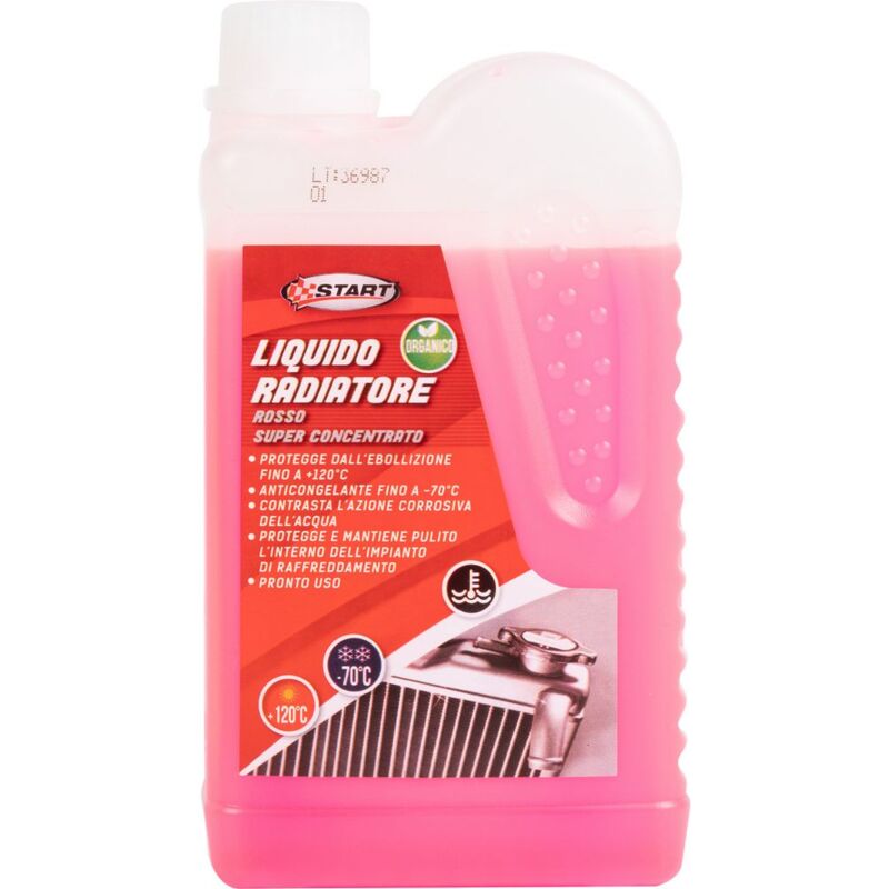 foto del prodotto start liquido radiatore rosso puro effetto anticongelante 70 c 500ml