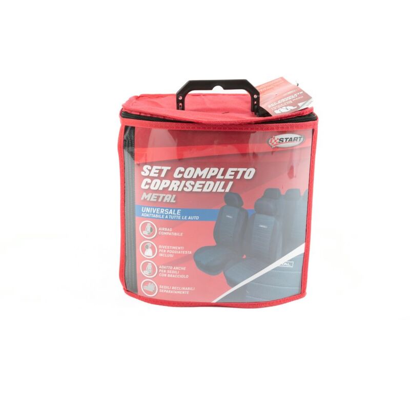 foto del prodotto start metal set completo coprisedili auto universale nero