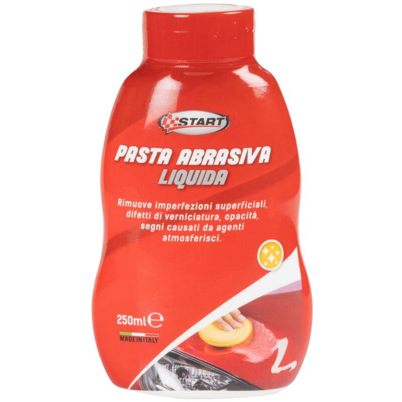 foto del prodotto start pasta abrasiva liquida da 250 ml efficace su ogni tipo di vernice inodore esente da siliconi ravviva colori