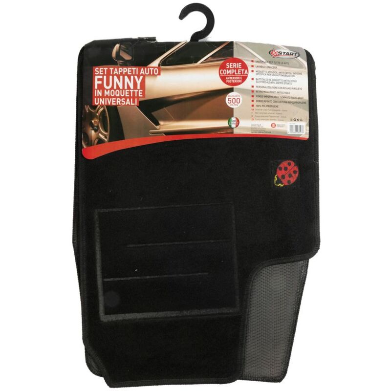foto del prodotto start set completo tappeti auto funny coccinella 500 gr mq universale