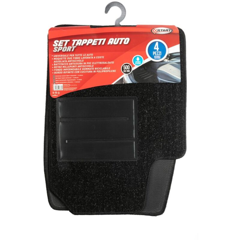 foto del prodotto start set completo tappeti auto sport in moquette 500 gr mq universale
