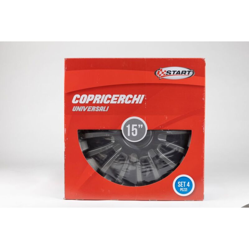 foto del prodotto start set copricerchi auto antracite monza 15 4 pezzi in abs