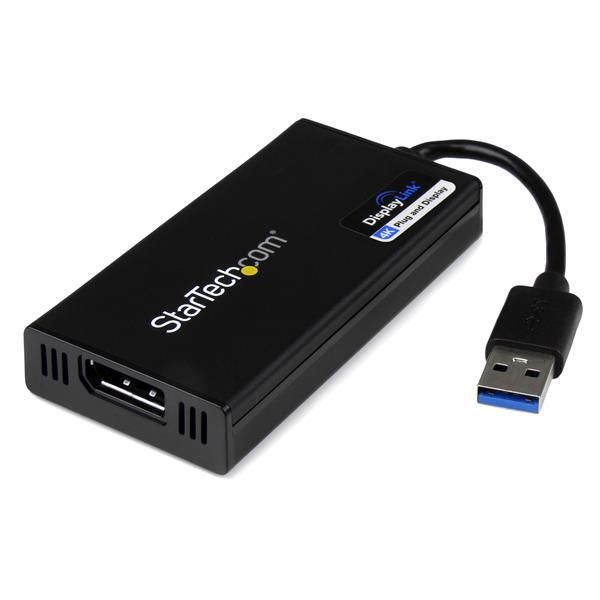 foto del prodotto startech.com adattatore da usb 3.0 a displaport 4k 30hz ultra hd certificato displaylink convertitore da usb type a a dp per monitor scheda video e grafica esterna mac e windows usb32dp4k