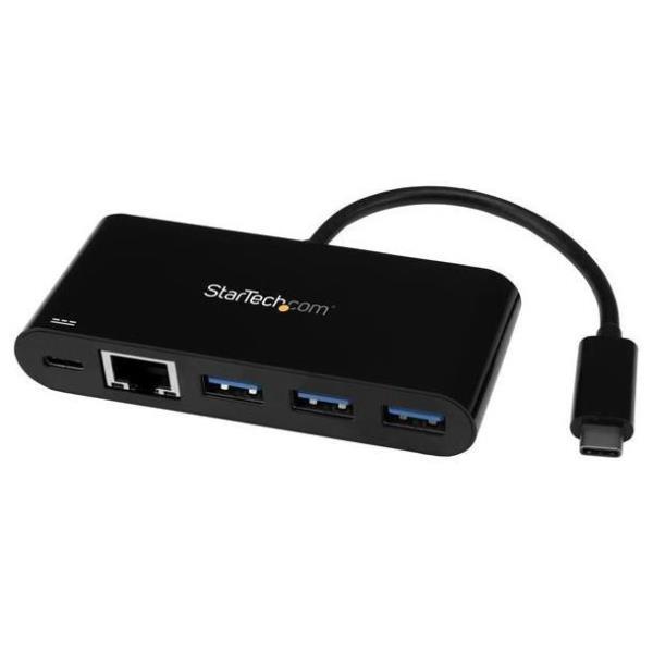 foto del prodotto startech.com adattatore di rete usb c a ethernet a 3 porte hub usb 3.0 con power delivery