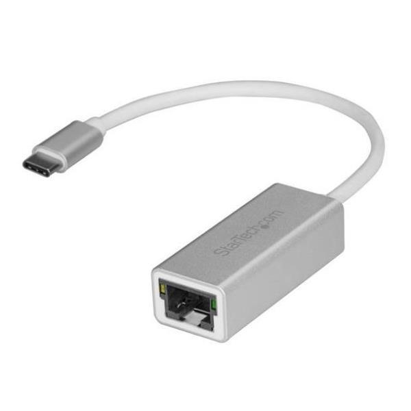 foto del prodotto startech.com adattatore di rete usb c a rj45 gigabit ethernet gbe m f argento