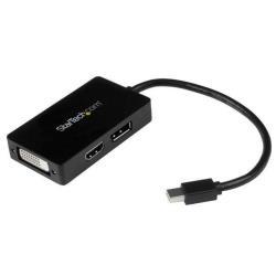 foto del prodotto startech.com adattatore mini displayport a displayport dvi hdmi convertitore mdp 3 in 1