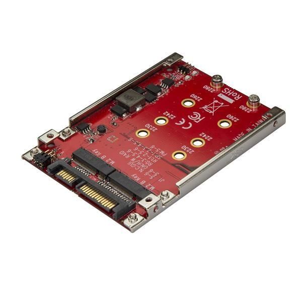 foto del prodotto startech.com adattatore per 2 dischi ssd m.2 a sata per alloggio da 2,5 raid