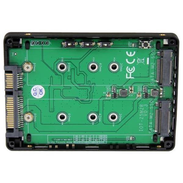 foto del prodotto startech.com adattatore sata dual m.2 ngff con raid 2x m.2 ssd a 2,5 sata 6gbps 
