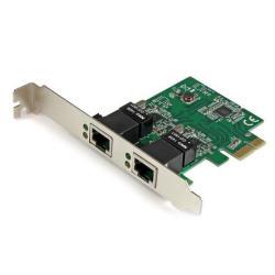 foto del prodotto startech.com adattatore scheda di rete ethernet gigabit pci express pcie nic a 2 porte rj45 da 1 gbps