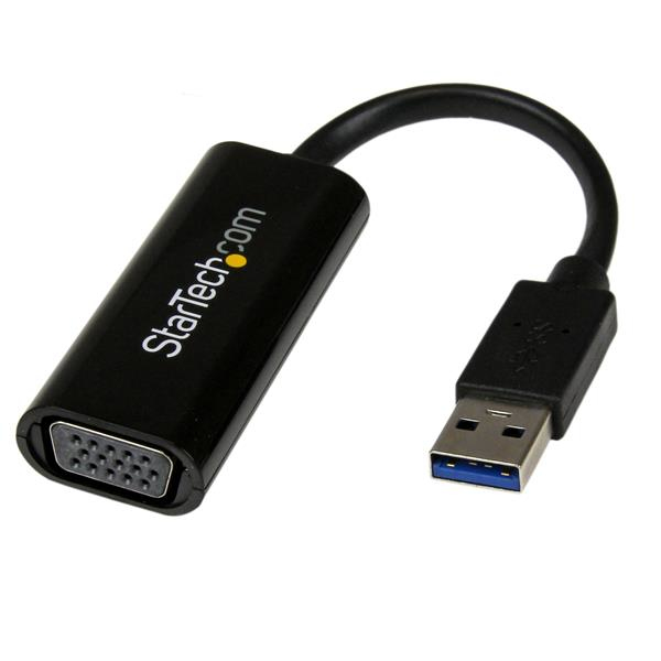 foto del prodotto startech.com adattatore scheda video esterna multimonitor usb 3.0 slim a vga 1920x1200 1080p