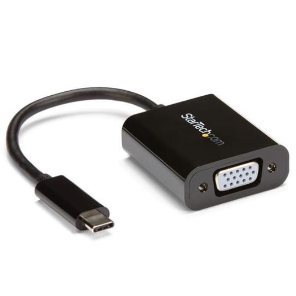 foto del prodotto startech.com adattatore usb c a vga convertitore video usb 3.1 type c a vga 1080p nero