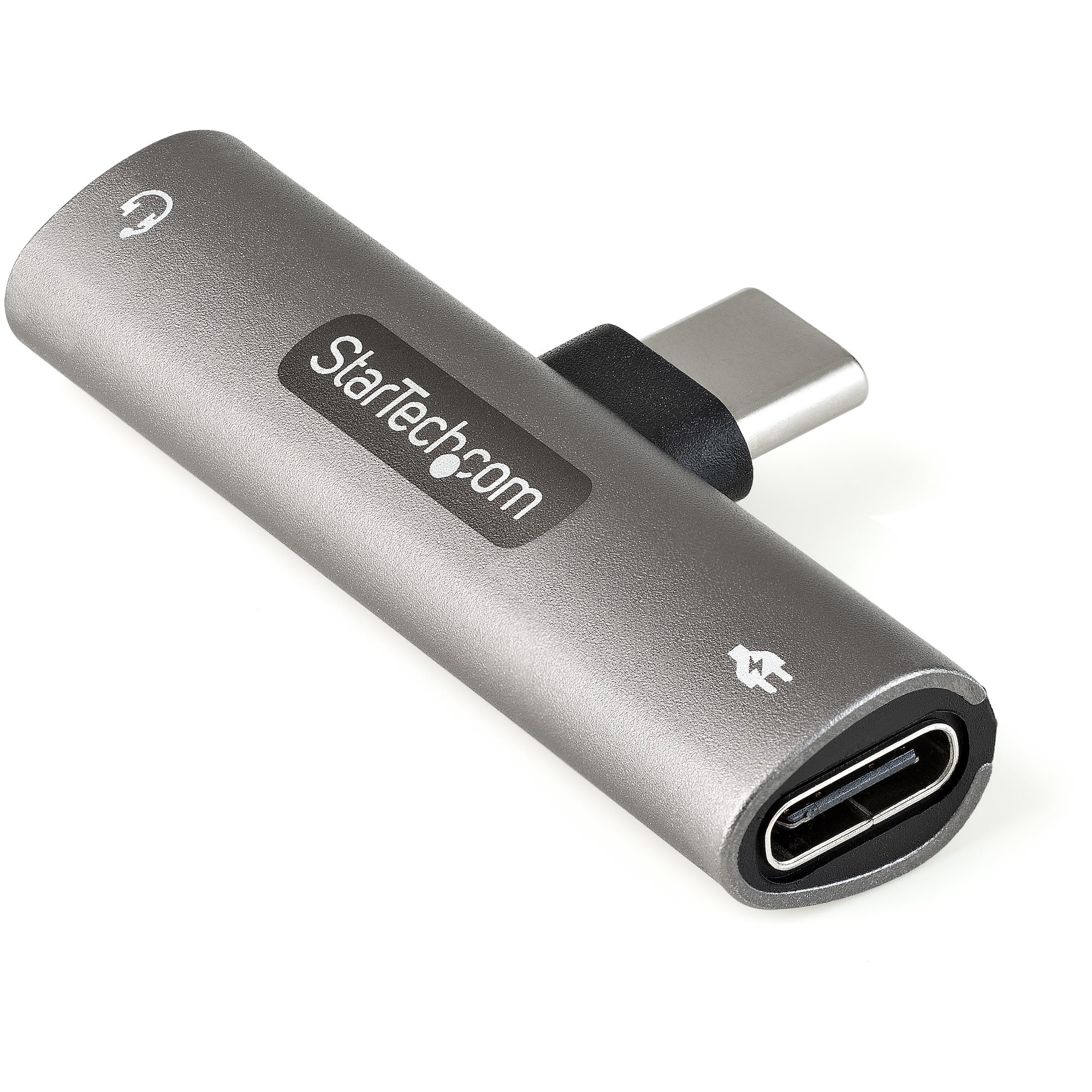 foto del prodotto startech.com adattatore usb c jack audio caricatore usb c e adattatore cuffie spinotto audio 3.5mm. caricabatterie usb type c power delivery pass through da 60w per telefono tablet portatile usb c