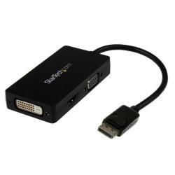 foto del prodotto startech.com cavo adattatore 3 in 1 displayport a vga dvi hdmi - convertitore dp a vga hdmi dvi - dp2vgdvhd