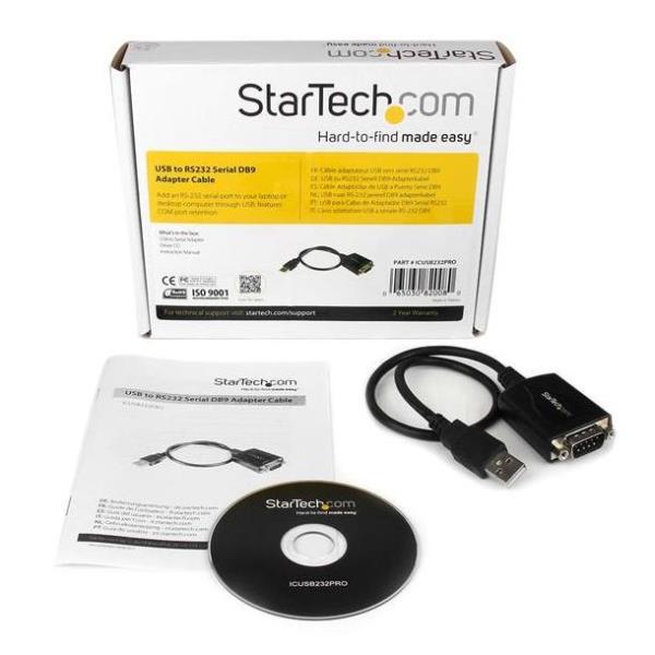 foto del prodotto startech.com cavo adattatore db9 usb a seriale rs-232 30 cm, con interfaccia com