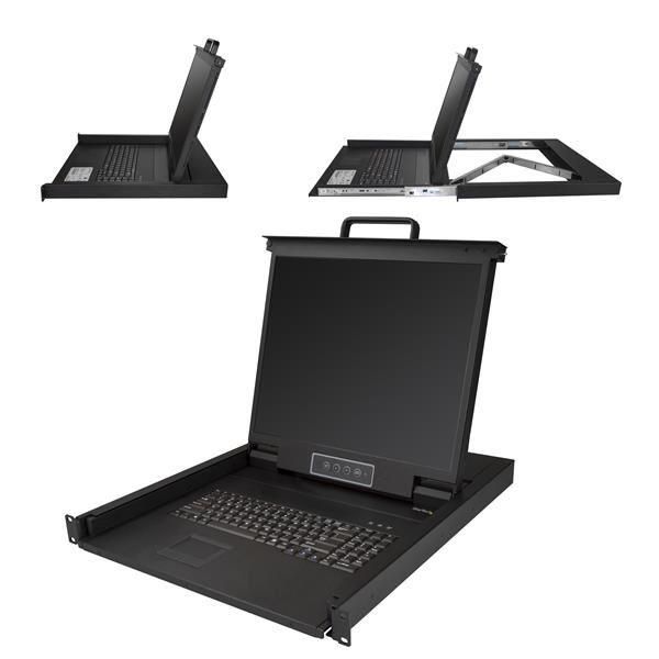 foto del prodotto startech.com console kvm per armadio rack con porta vga - 19 - 1u - rkcons1901
