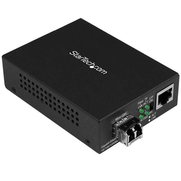 foto del prodotto startech.com convertitore multimediale compatto gigabit ethernet a fibra multimodale 850 nm lc 550 m