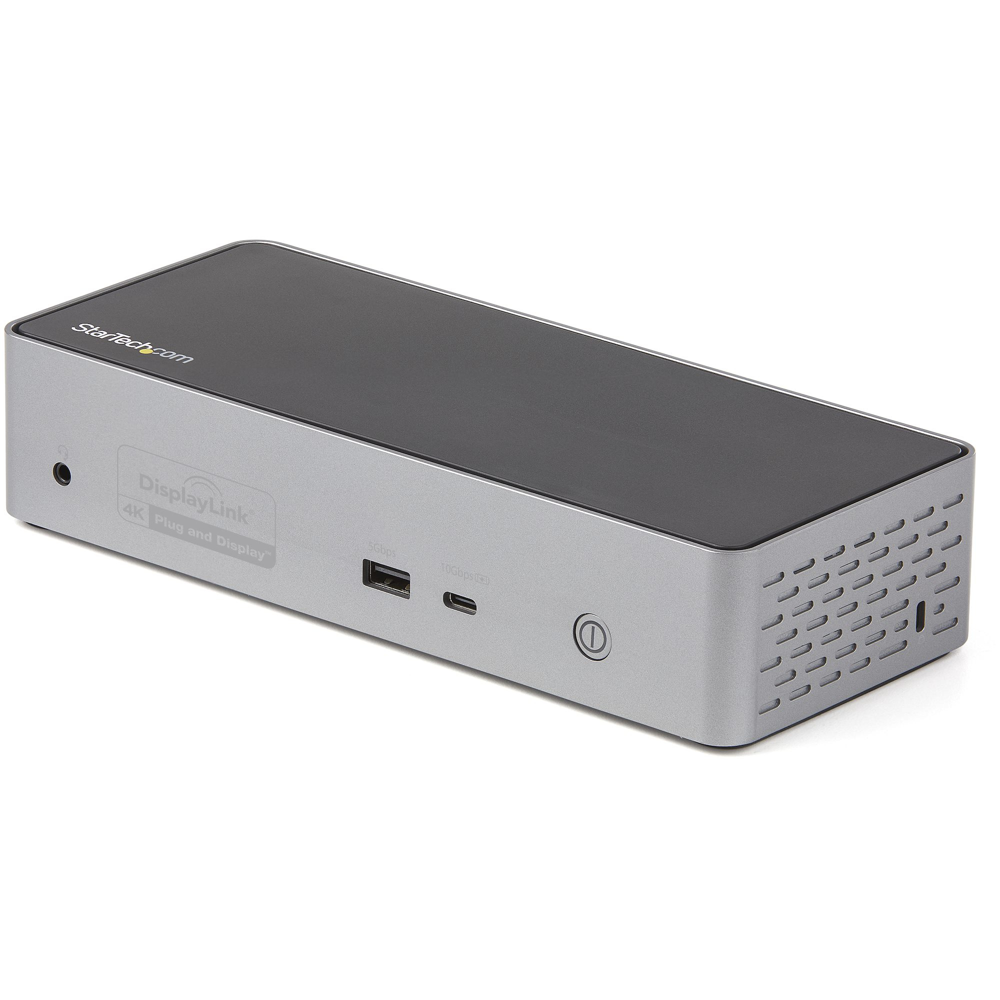 foto del prodotto startech.com docking station usb c quad monitor displayport hdmi 4k 60hz dock usb c multi hdmi dp, power delivery 100w hub usb con 1 porta usb type c e 3 porte usb a, ethernet, audio