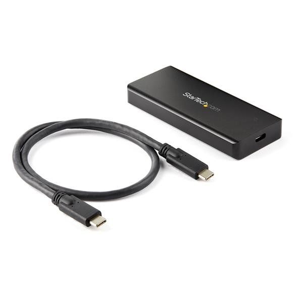 foto del prodotto startech.com enclosure ssd pcie m.2 nvme usb c 10 gbps custodia esterna robusta in alluminio m.2 pcie m key classificazione ip67 lettura scrittura 1 gb s supporta 2230 2242 2260 2280 compatibile tb3 mac pc