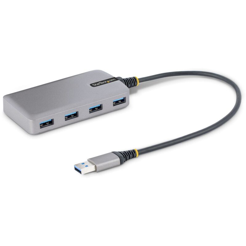 foto del prodotto startech.com hub usb a 4 porte hub usb 3.0 5gbps alimentato via bus hub splitter da usb a a 4x usb a portatile per desktop notebook con ingresso