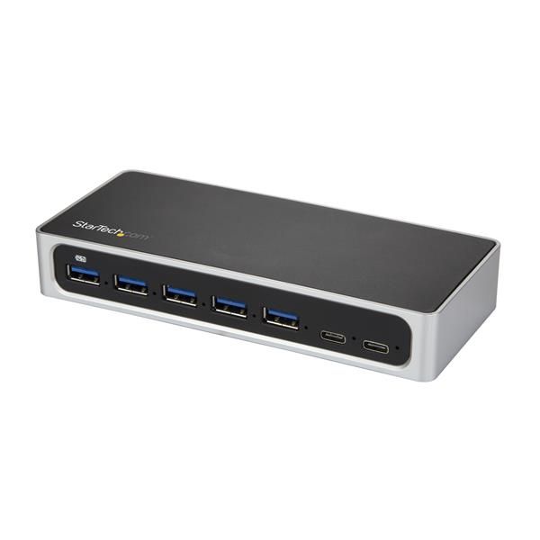 foto del prodotto startech.com hub usb c a 7 porte 5x usb a 2 usb c usb 3.0 hub alimentato