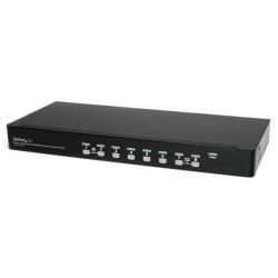 foto del prodotto startech.com kit switch kvm usb montabile a rack 1u 8 porte con funzione osd e cavi