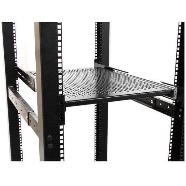 foto del prodotto startech.com ripiano scorrevole per montaggio a rack profondità regolabile con fessure 2u 22.7kg - unisldshf19