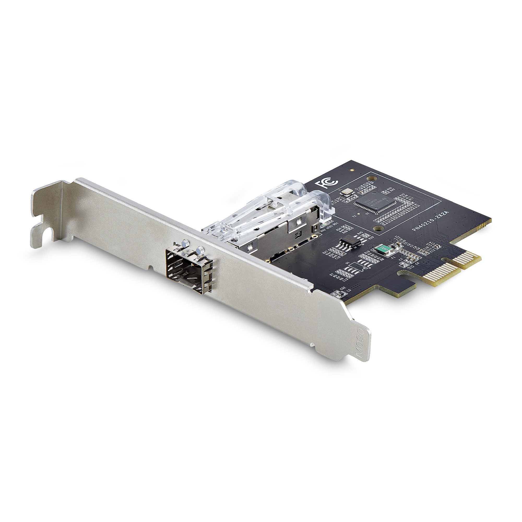 foto del prodotto startech.com scheda di rete sfp gbe a 1 porta, pcie 2.1 x1, intel i210 is, controller 1gbe, 1000base rame fibra ottica, nic gigabit ethernet a porta singola, backplane desktop server windows e linux