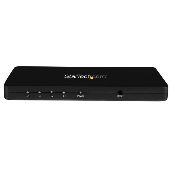 foto del prodotto startech.com sdoppiatore splitter hdmi 4k 30hz 1x4 porte con custodia in alluminio