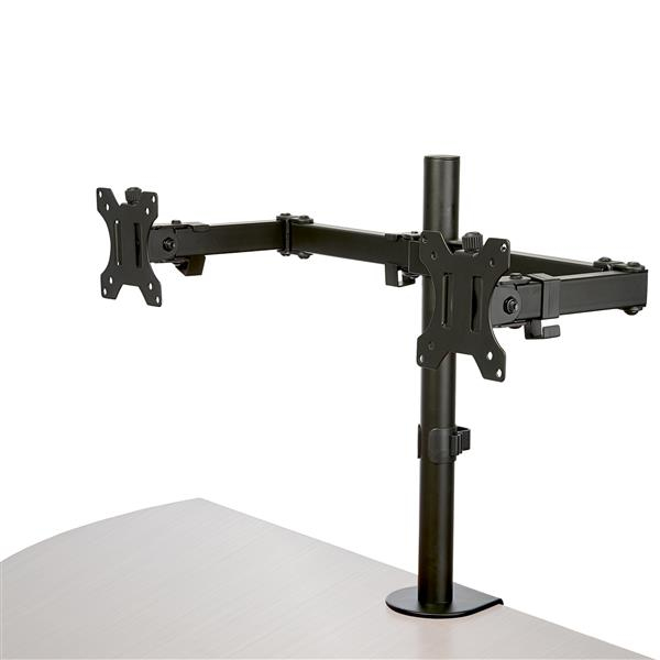 foto del prodotto startech.com staffa per due monitor con montaggio su scrivania design a barre trasversali articolabile acciaio