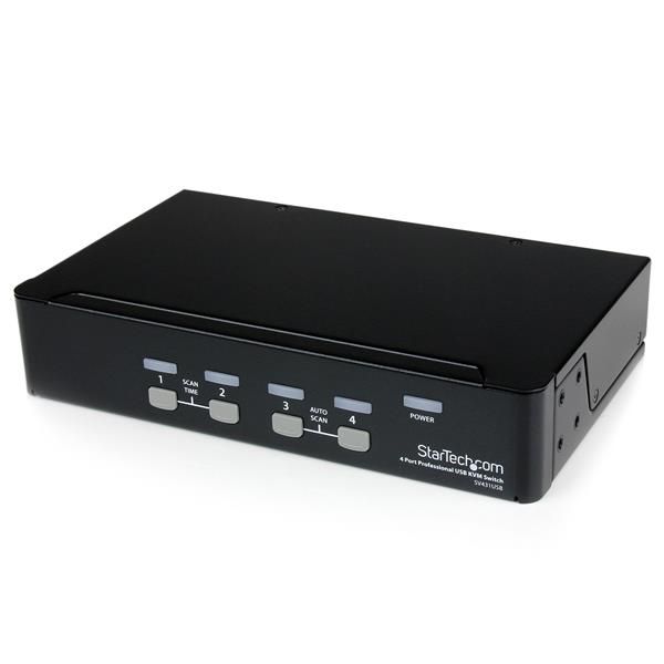 foto del prodotto startech.com switch kvm professionale vga usb a 4 porte con hub